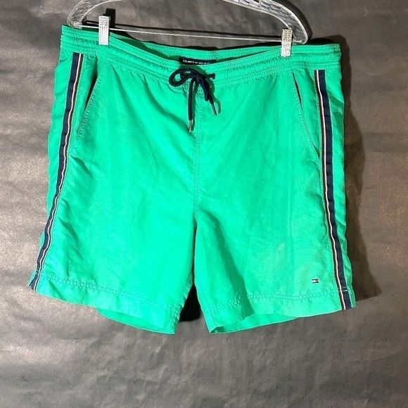 Vintage Green Tommy Hilfiger Swim Trunks Shorts XL - Picture 1 of 8